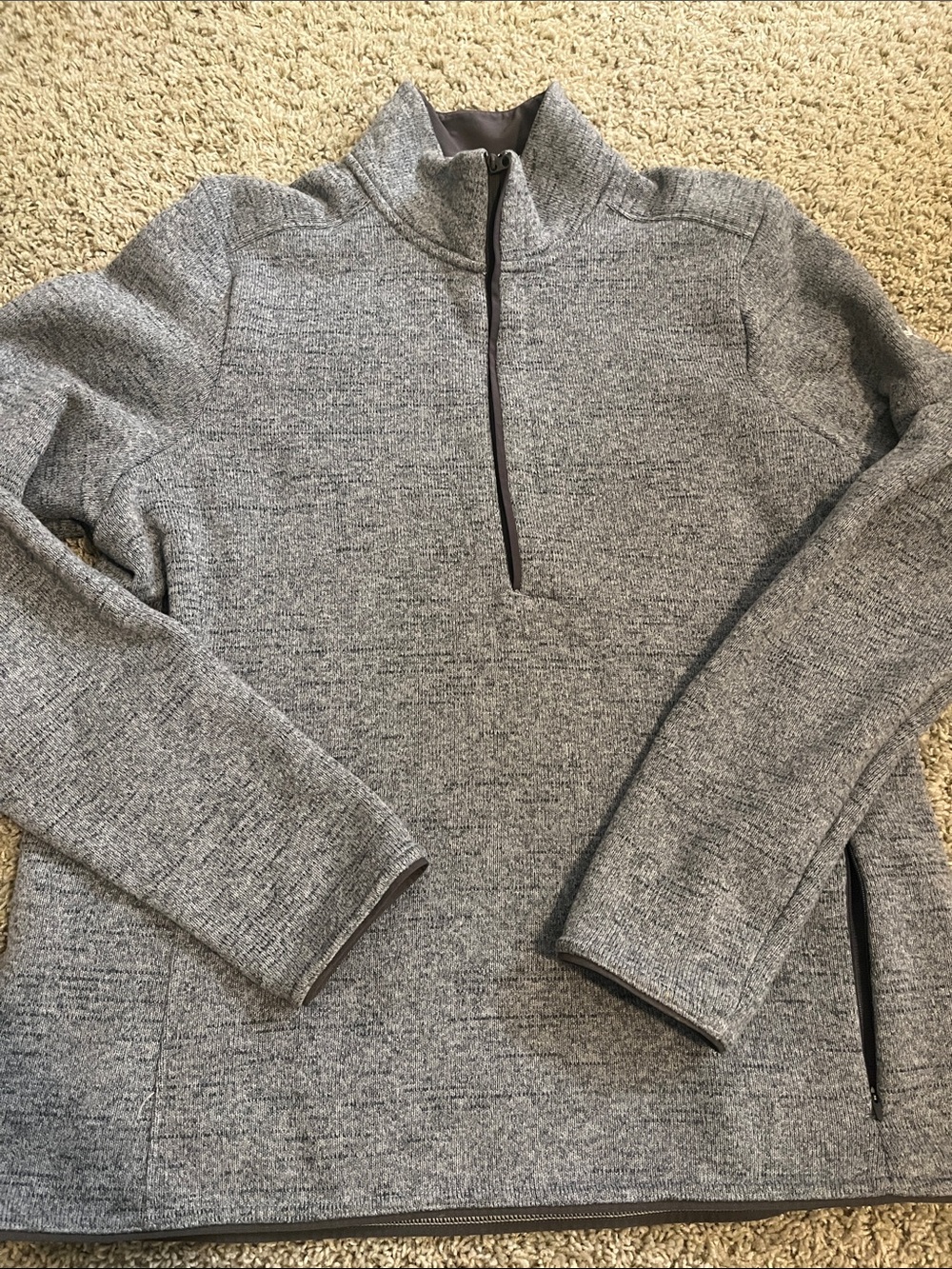 Under Armour Gray Heather Quarter-Zip Sweater